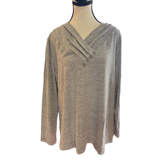 Zeagoo  Casual Tunic Tops Long Sleeve Shirts for Leggings V Neck Button xxl NWT - Picture 4 of 4